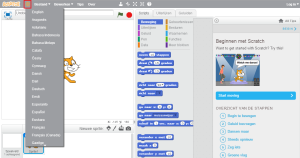 Scratch: How to change the language